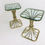 Thumbnail: #3358 Pair of Brass Wheat Side Tables