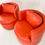 Thumbnail: #6052 Pair of Orange Leather Swivel Chairs