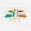 Thumbnail: #1594 Set of 4 White Lacquered 1950s Dining Chairs