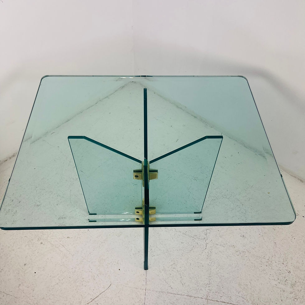 Thumbnail: #6020 Pace Collection Brass and Glass Side Table