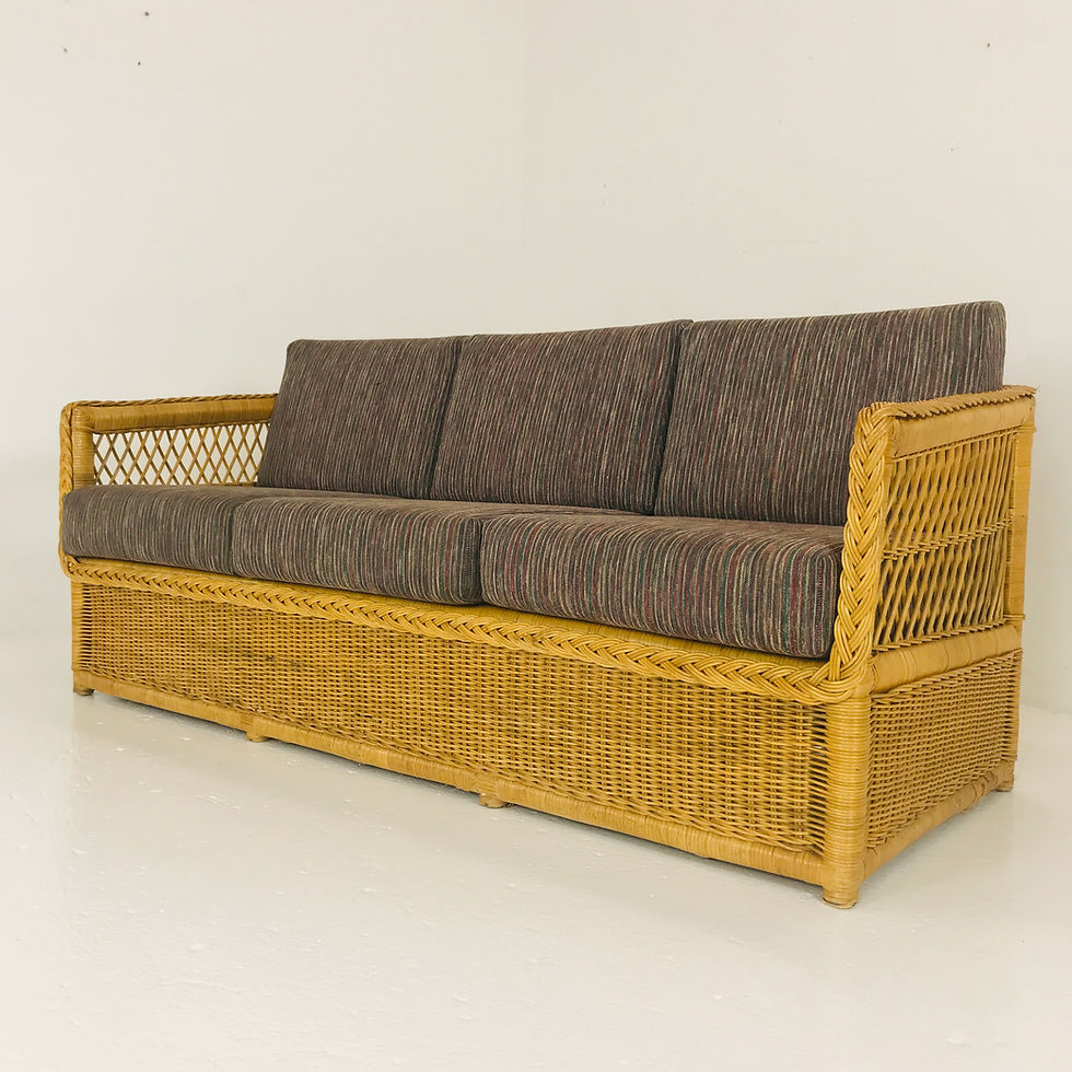 Thumbnail: #4308 McGuire Style Rattan Sofa