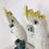 Thumbnail: #5918 Pair of Monumental Antique Porcelain Cockatoos