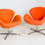 Thumbnail: #3946 Pair of Swan Swivel Chairs in the Style of Arne Jacobsen