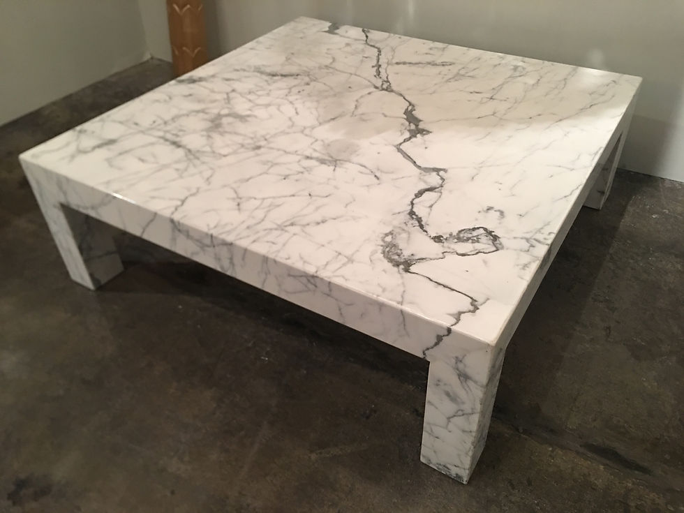 Thumbnail: #2668 Carrera Marble Coffee Table Milo Baughman