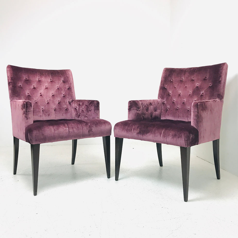 Thumbnail: #4043 Pair of Purple Velvet Armchairs