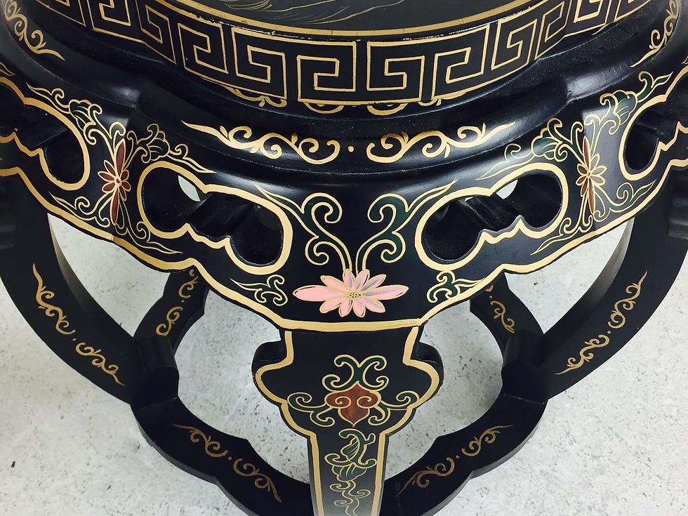Thumbnail: #2308 Black Asian Stool (1 Available)
