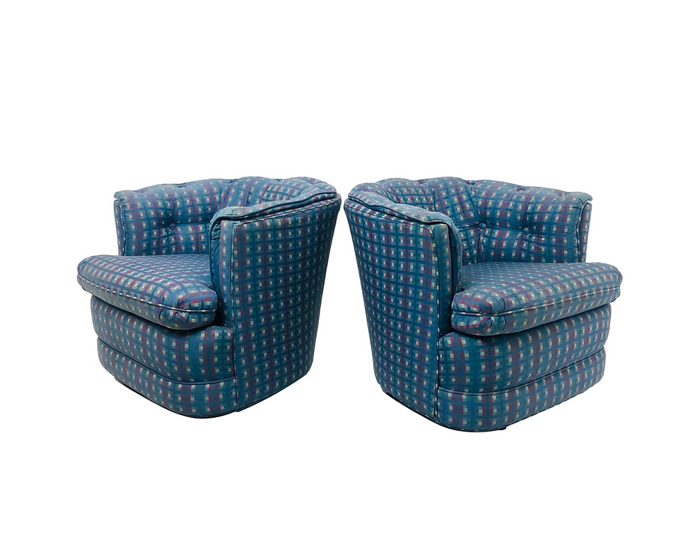 #5020 Pair of Barrel Back Swivel Chairs