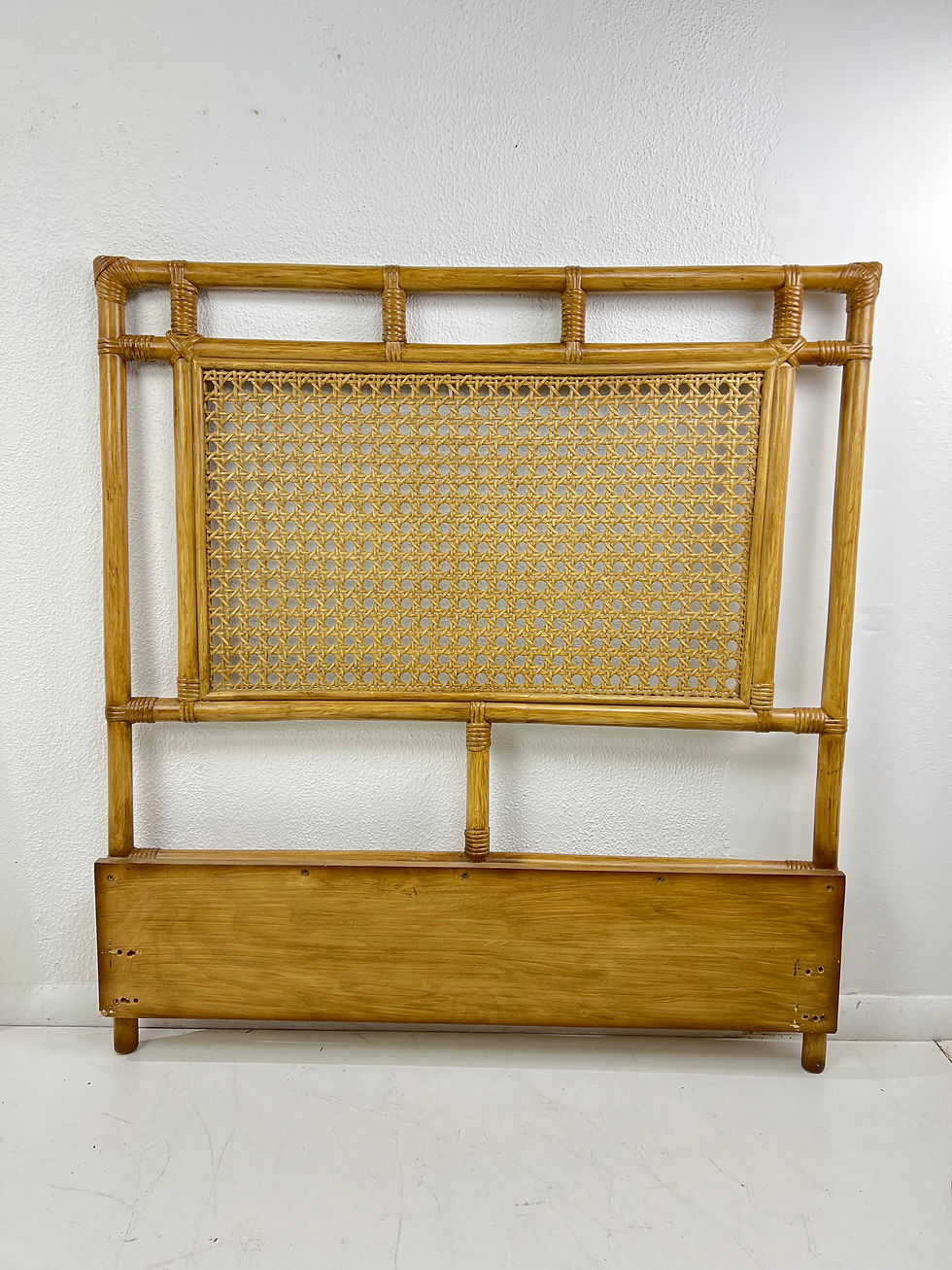 Thumbnail: #1649 Pair of McGuire Style Rattan & Cane Twin Headboards