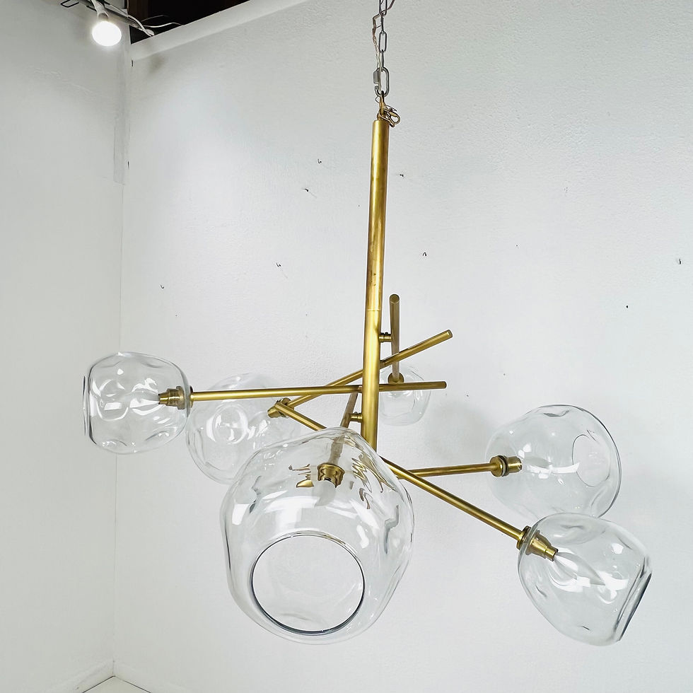 Thumbnail: #1590 6 Light "Molten" Chandelier by Regina Andrew