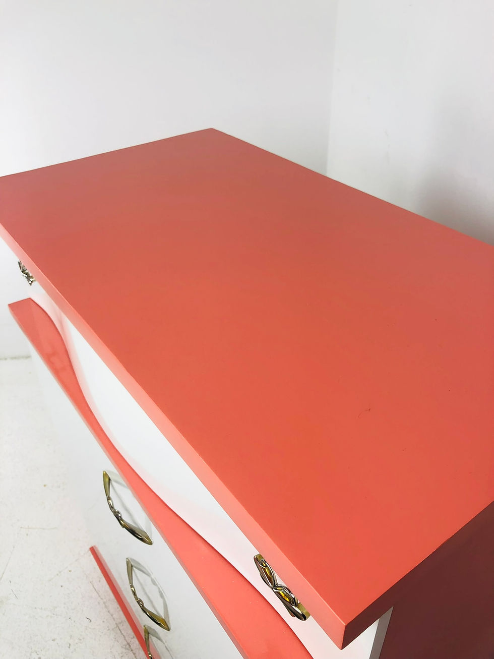 Thumbnail: #6535 Pink & White Tall Dresser