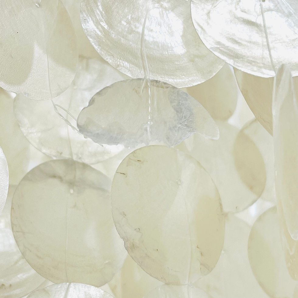 Thumbnail: #1549 3 Tier Capiz Shell Chandelier