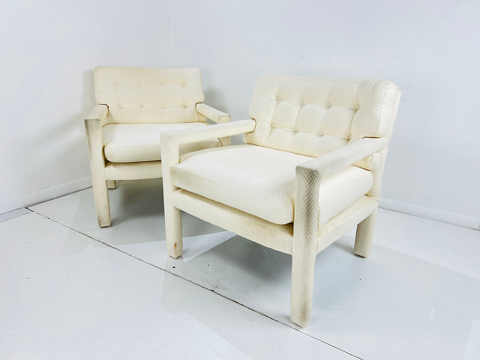 Thumbnail: #1631 Pair of Milo Baughman Style Parsons Chairs