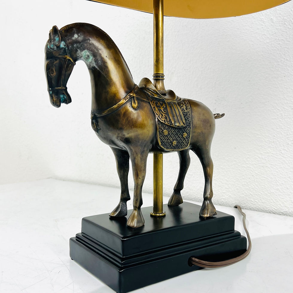 Thumbnail: #1416 Bronze Finish Horse Table Lamp