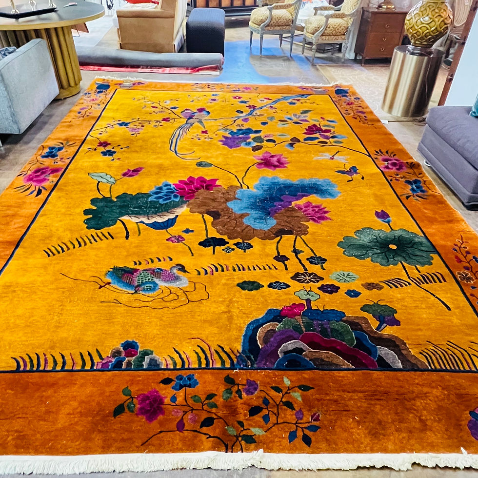 Thumbnail: #1044 Antique 10' x 13' Chinese Art Deco Rug