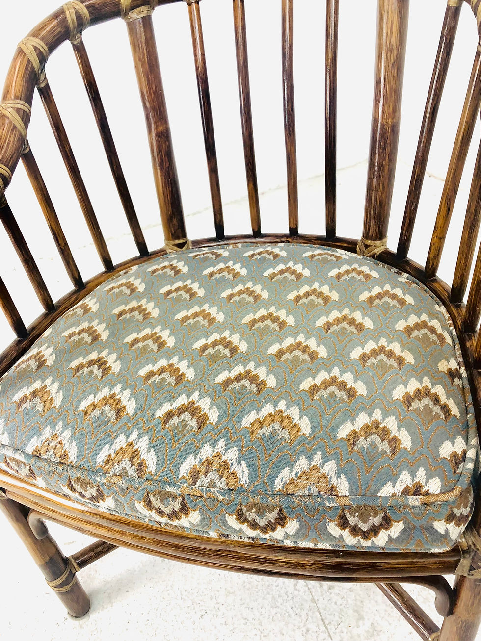 Thumbnail: #7004 Set of 6 McGuire Rattan Chairs