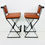 Thumbnail: #1712 Pair of Iron & Ostrich Leather Barstools in the Style of Cleo Baldon