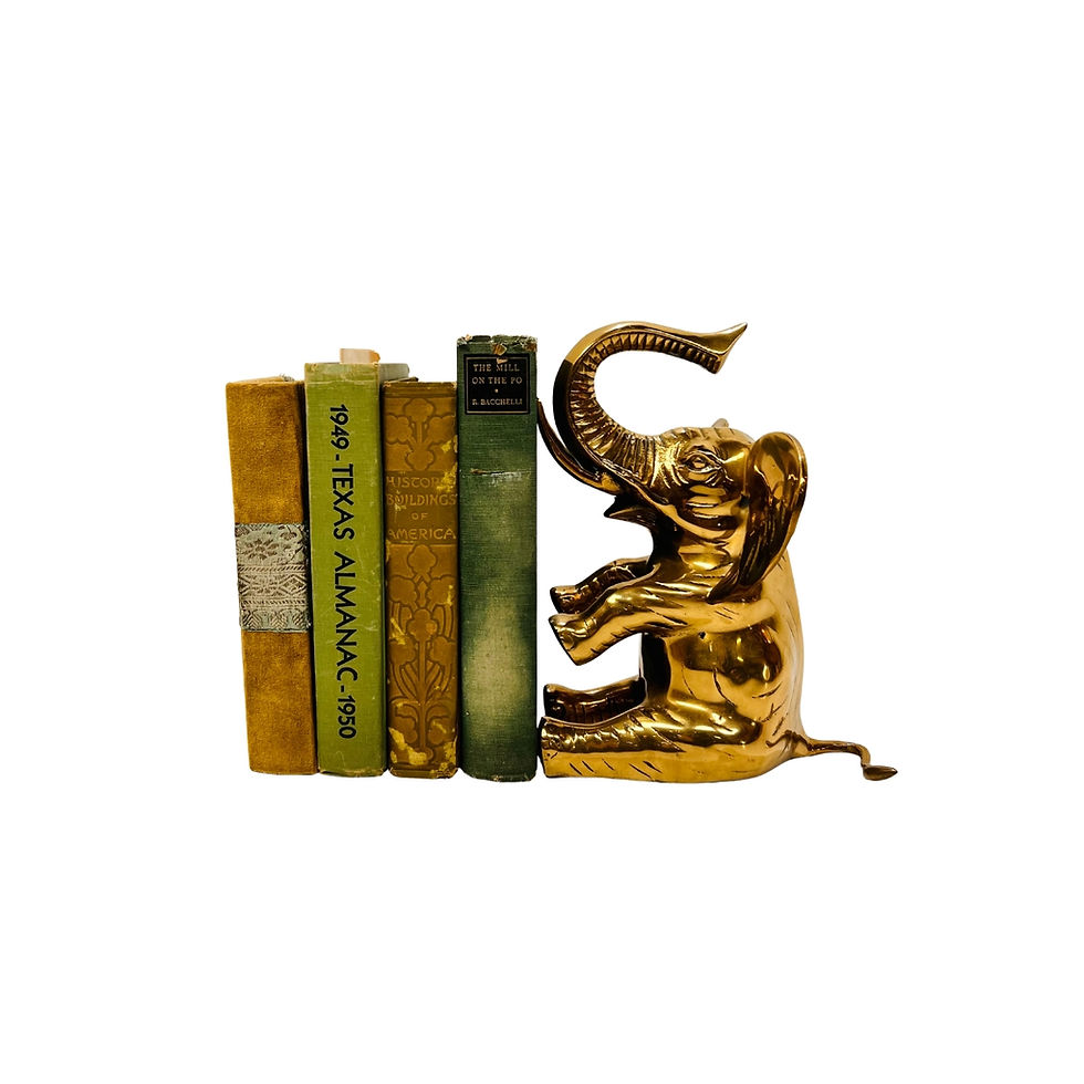 Thumbnail: #1911 Brass Seated Elephant Statue