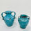 Thumbnail: #1223 Pair of French Blue Ceramic Urns