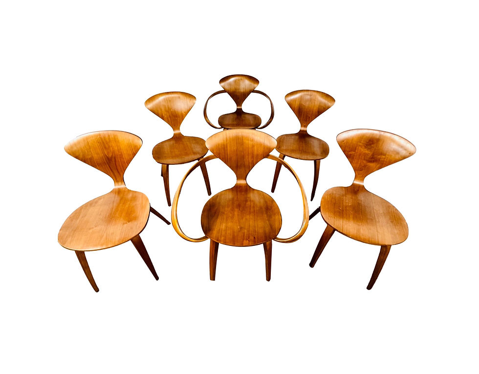 #1227 Set of 6 Cherner Bentwood Chairs