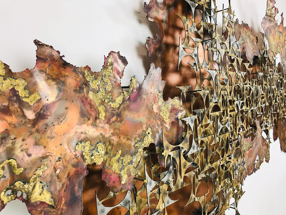 Thumbnail: #4989 Brass & Steel Wall Sculpture