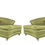 Thumbnail: #1365 Pair Regency Slipper Green Chairs