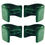 Thumbnail: #2130 Pair of Four Metro Green Velvet Chairs