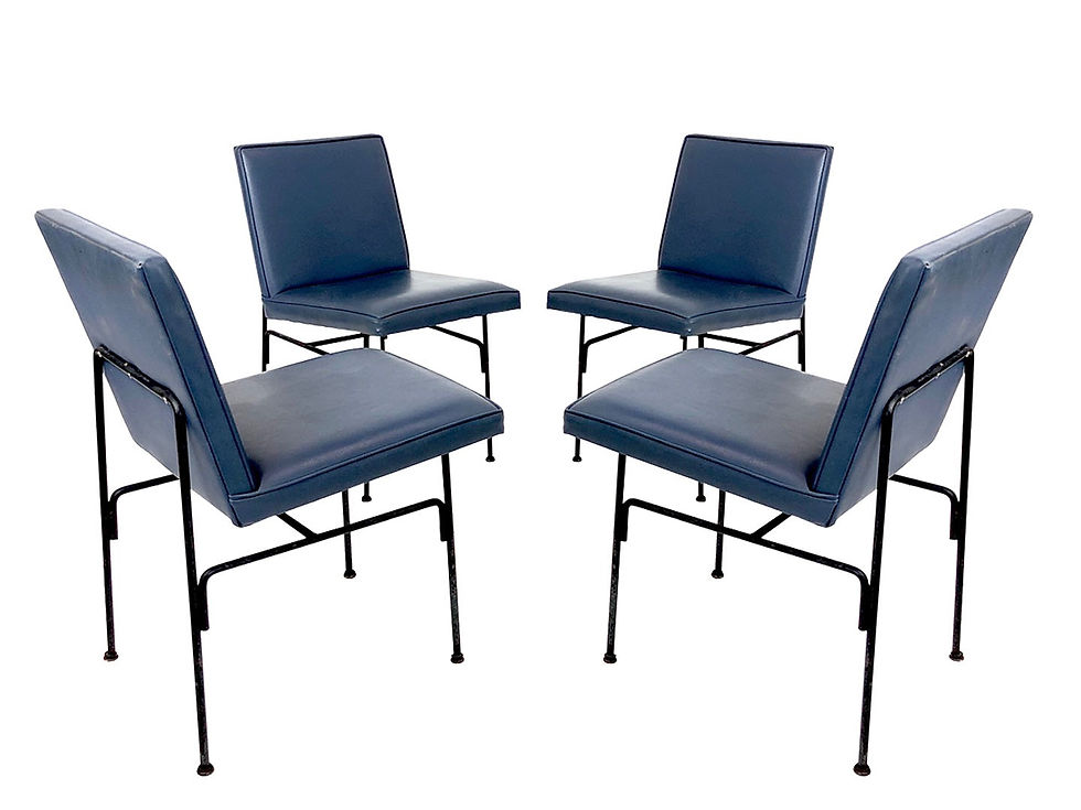 #8424 Set of 4 Metal MOD Dining Chairs by Allan Gould