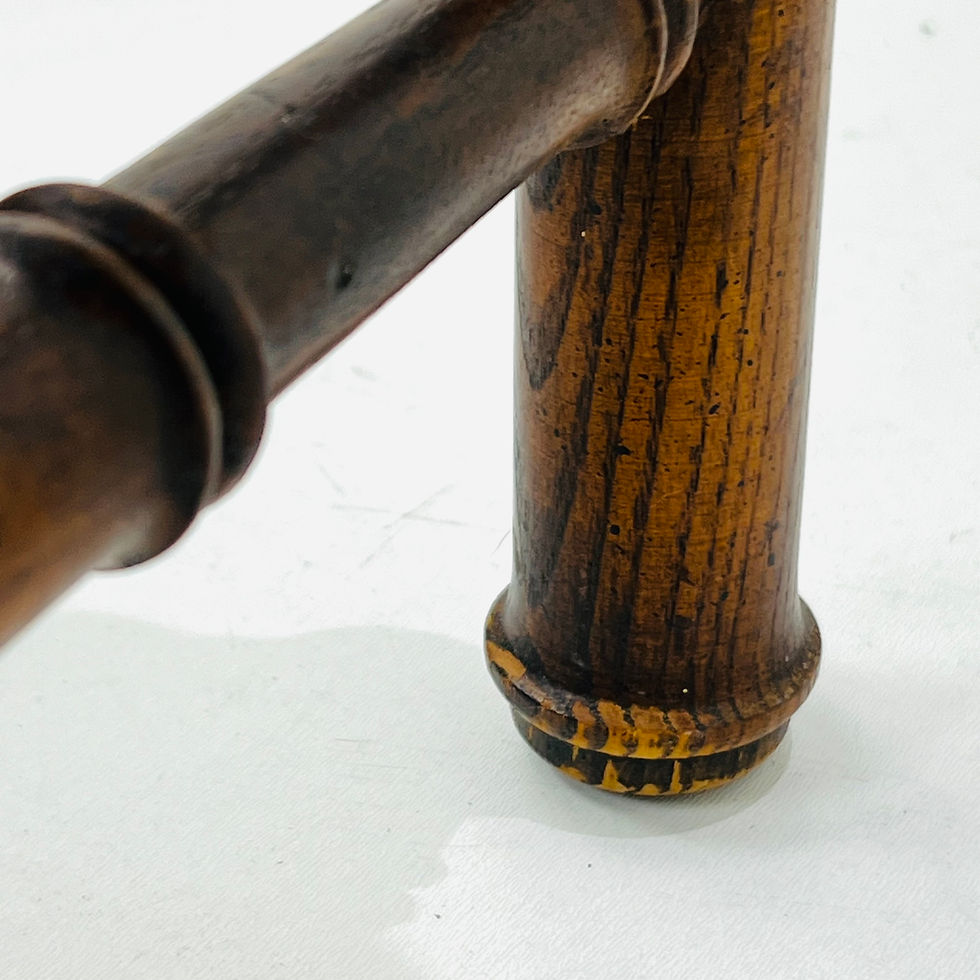 Thumbnail: #1573 Faux Bamboo Chinese Chippendale Side Table with Glass Top