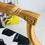 Thumbnail: #5417 Pair of Black & White Wood Armchairs