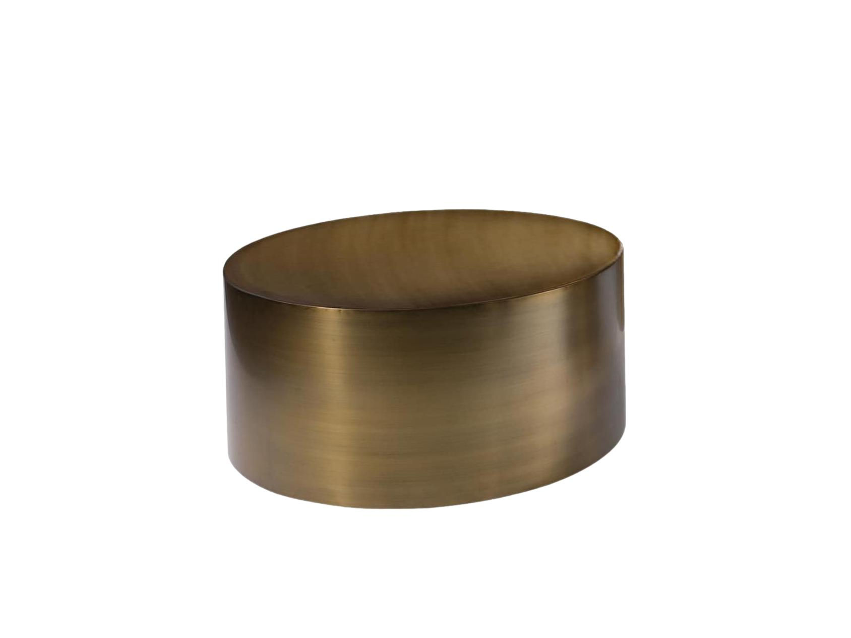 #1872 Large Milo Baughman Bronze Drum Table by Thayer Coggin