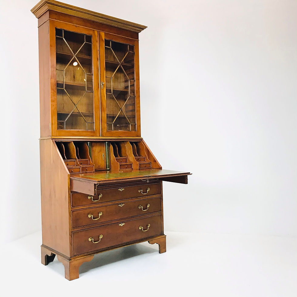 Thumbnail: #5487 Chippendale Style Antique Secretary Desk/Hutch