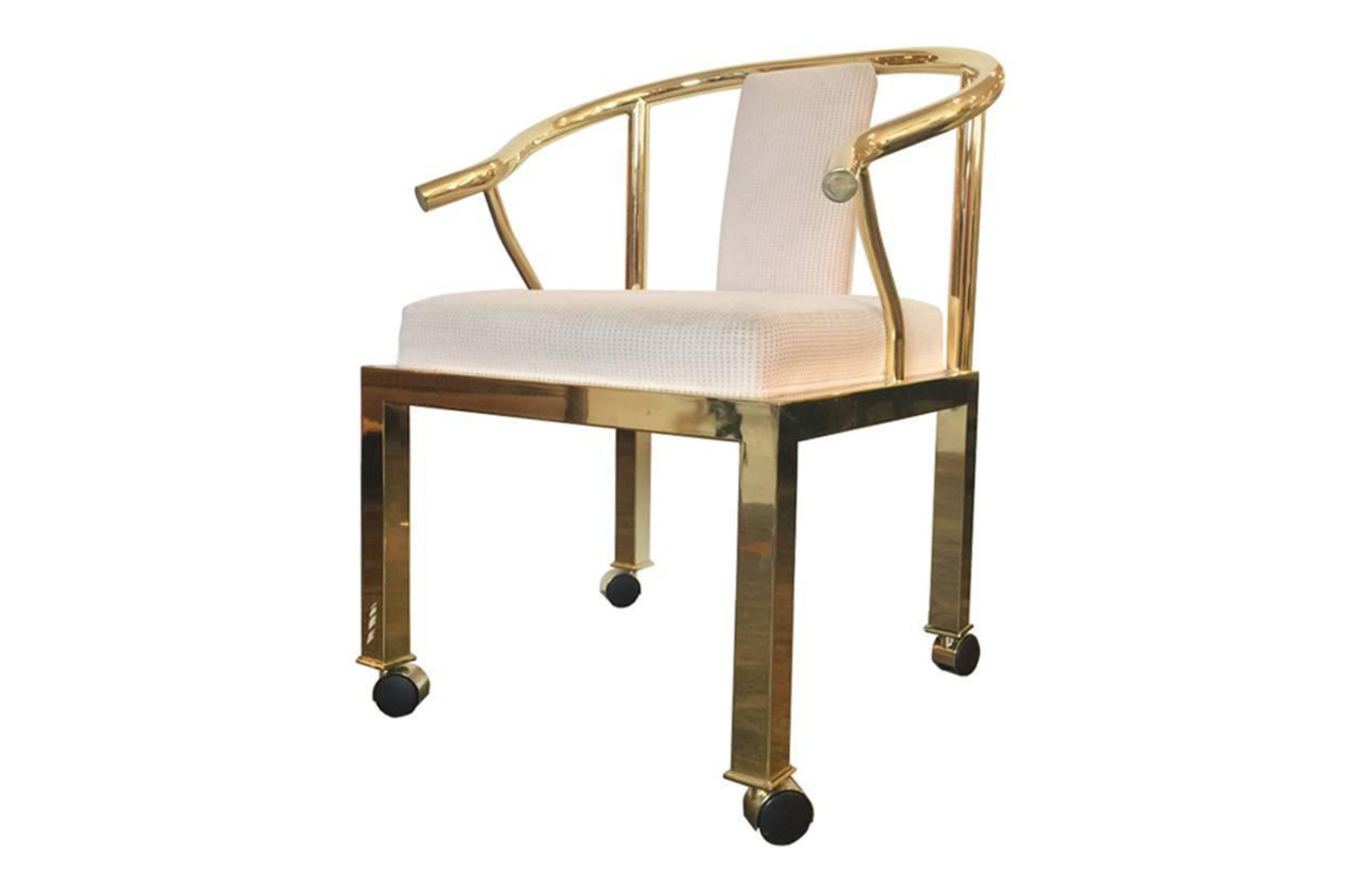 #1138 Single Brass Ming Chair by DIA