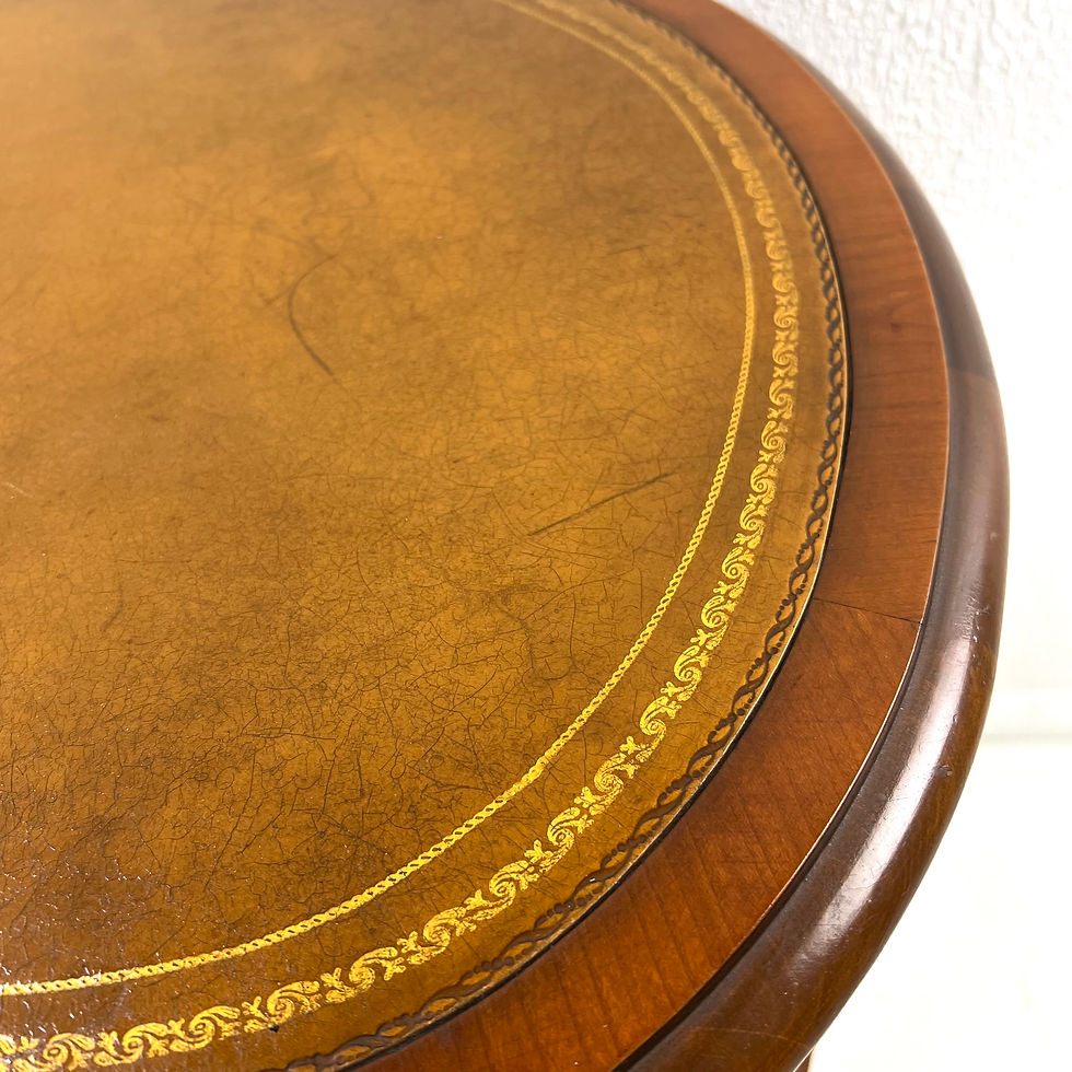 Thumbnail: #1862 Vintage French Kidney Shaped Kneehole Desk with Leather Top