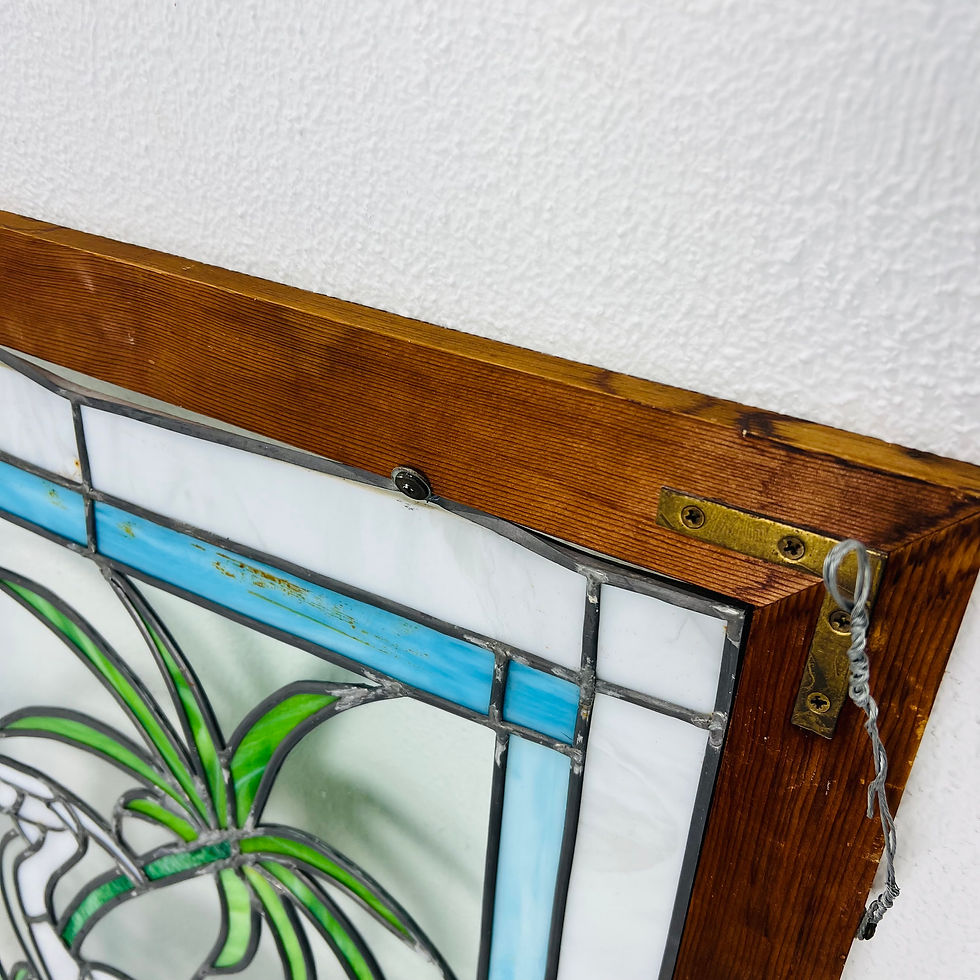 Thumbnail: #1157 Crane Stained Glass Panel
