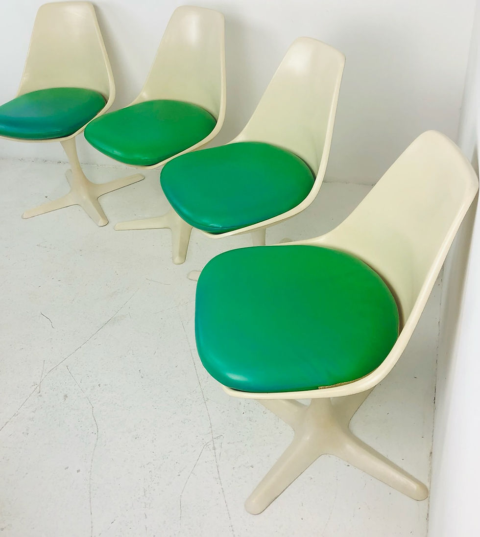 Thumbnail: #6104 Set of 4 Tulip Chairs by Burke