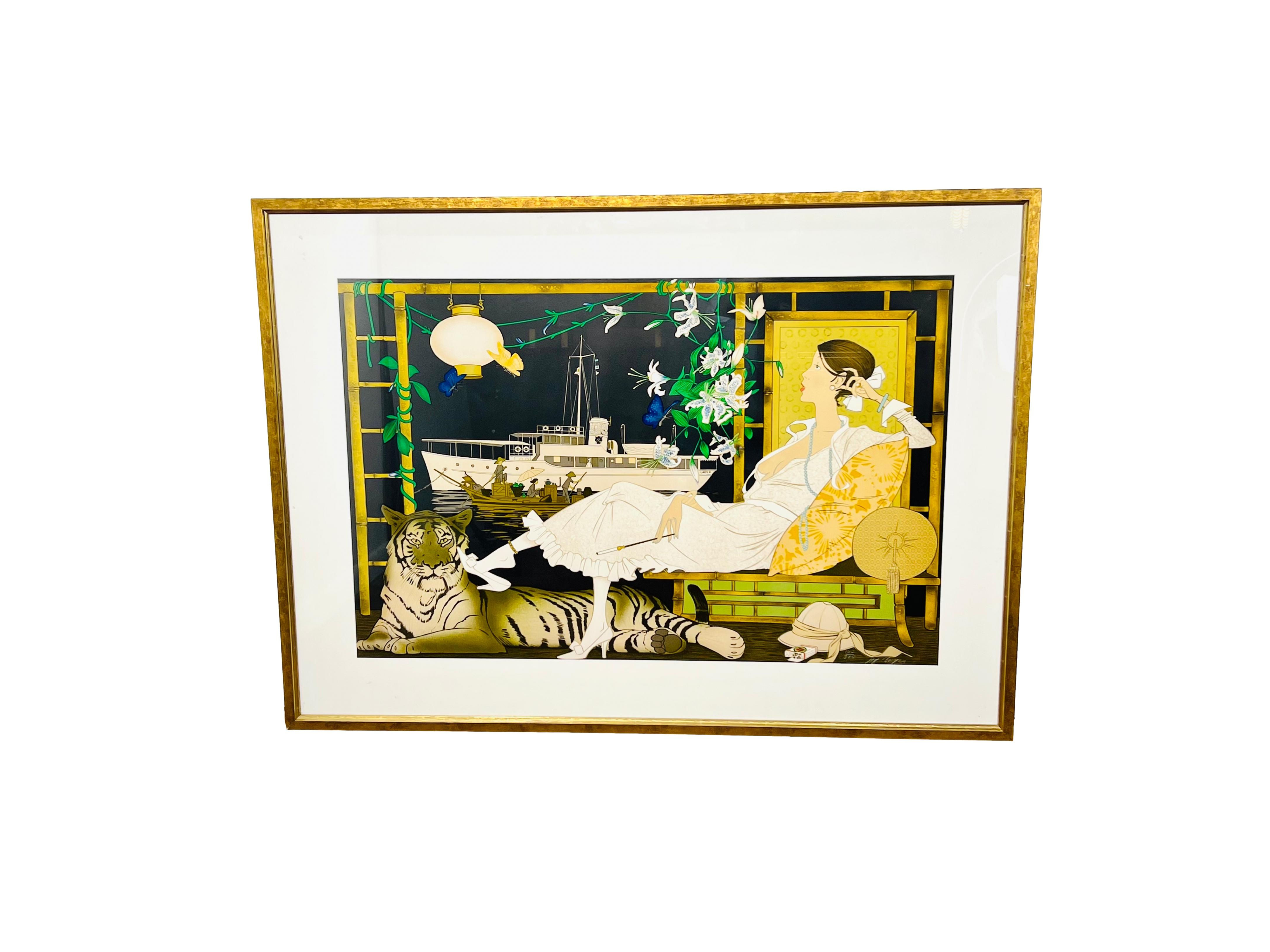 #1255 "Le Blanc Yacht" Lithograph by Philippe Henri Noyer