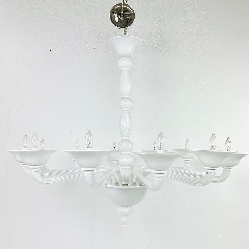 Thumbnail: #1413 Jan Showers 12 Light Murano Glass Chandelier