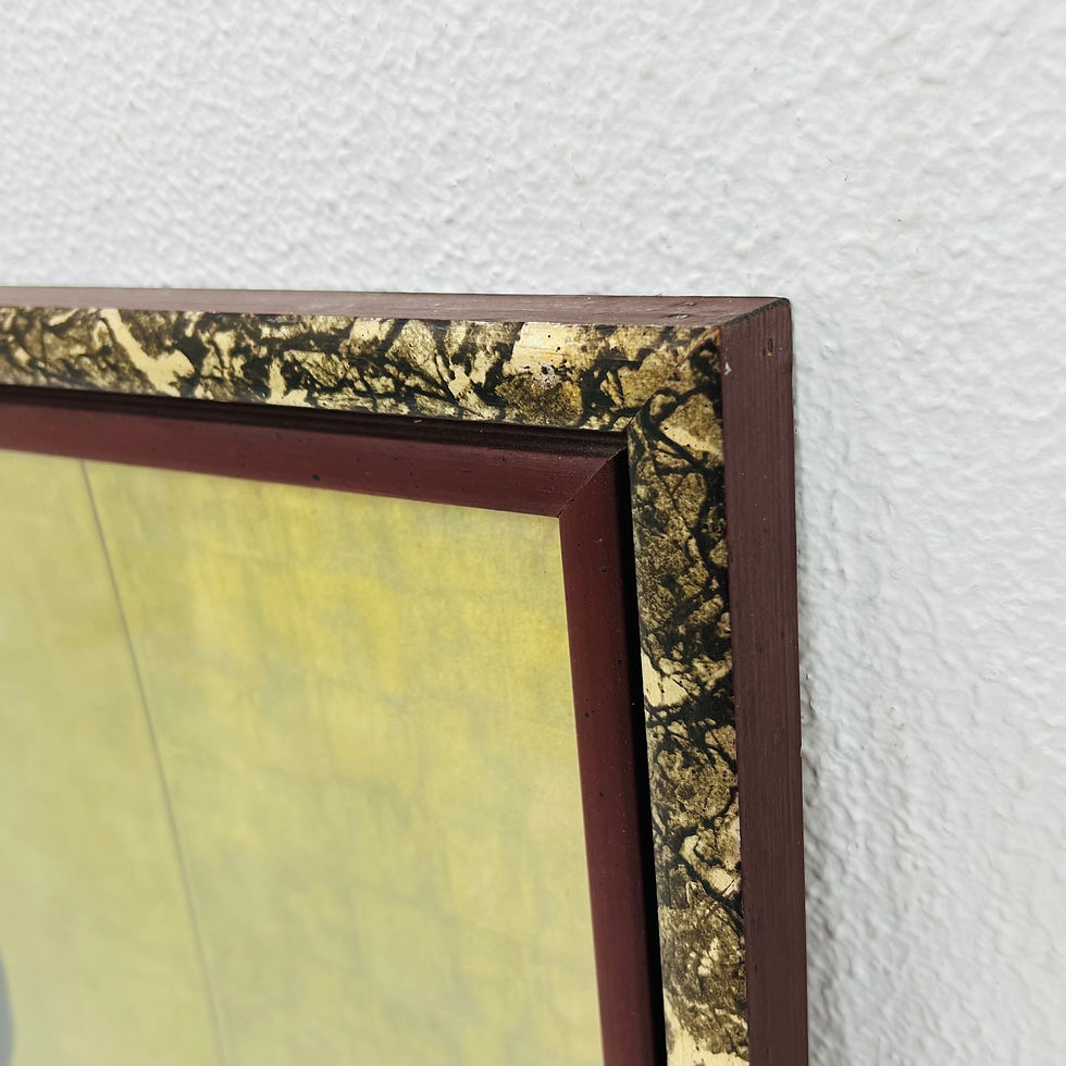Thumbnail: #1328 Mid Century Japanese Framed Crane Art