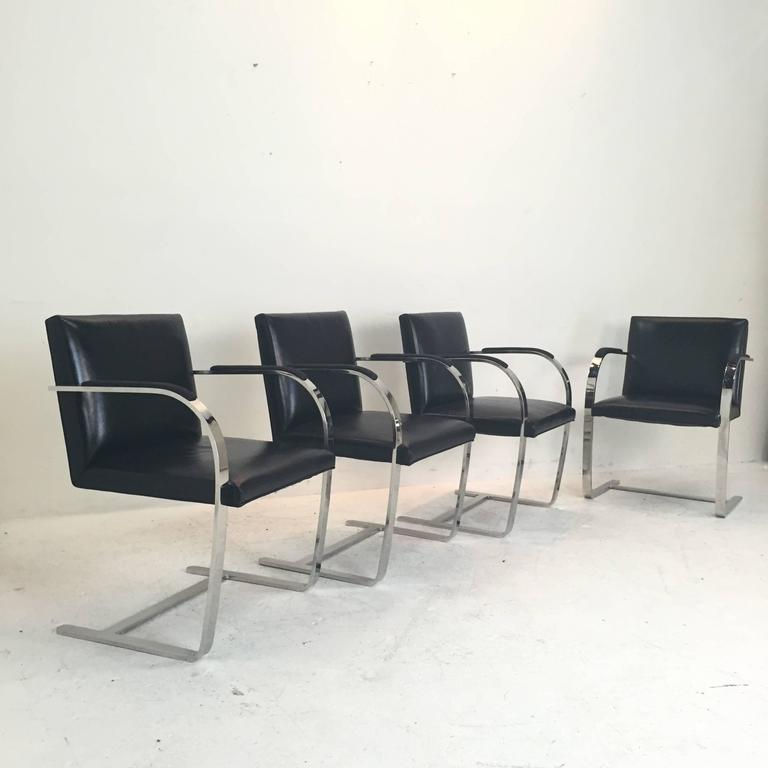 Thumbnail: #1806 Set of 4 BRNO Chairs w/Sharkskin Pads