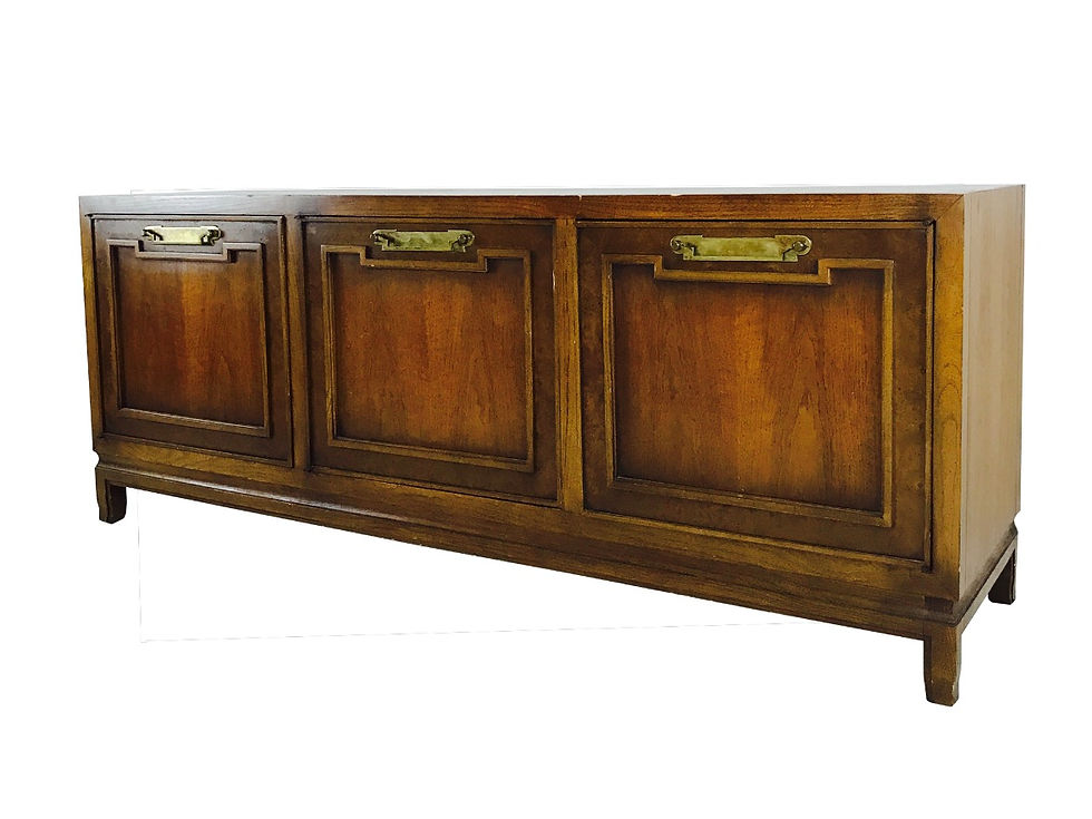 #3317 MCM Credenza with Brass Hardware