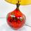 Thumbnail: #1270 Large Orange Drip Glaze Lamp