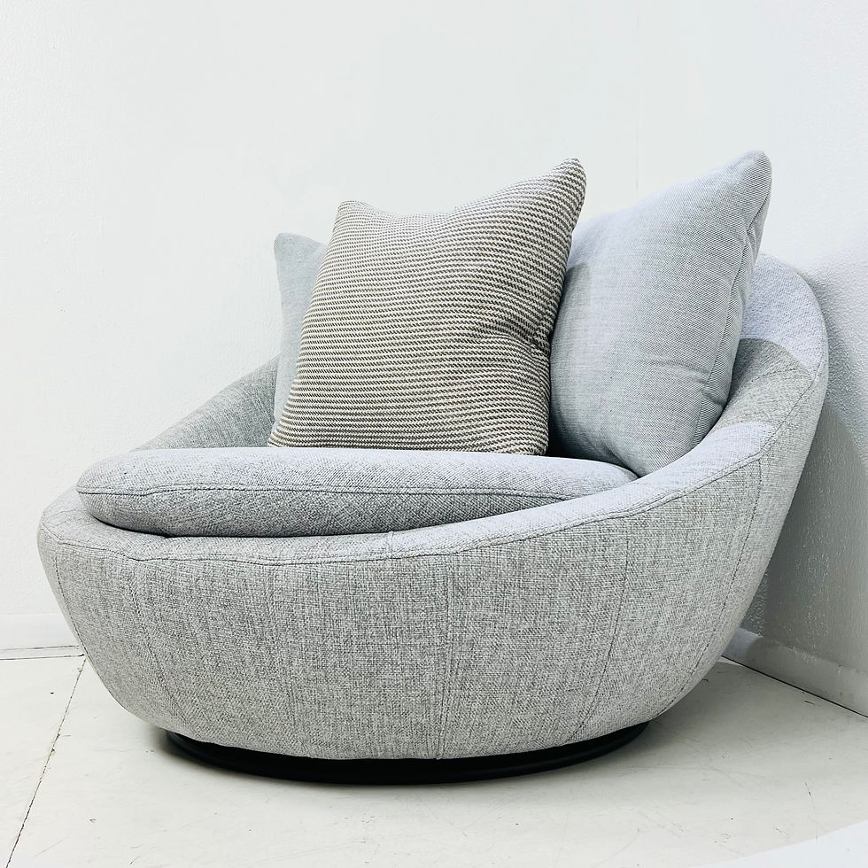 Thumbnail: #1883 Oversized Swivel Satellite Chair in the style of Milo Baughman