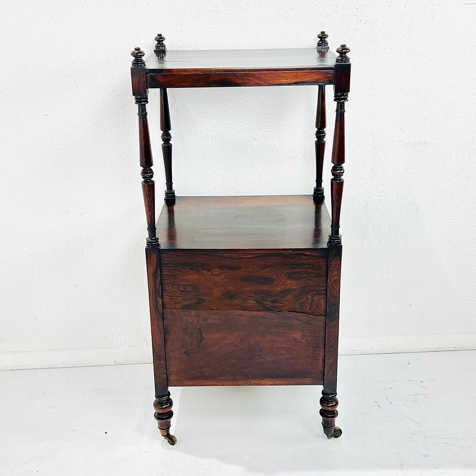 Thumbnail: #1354 Antique English Rosewood Trolley Table