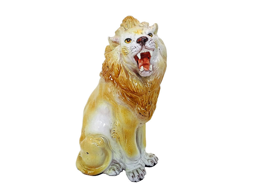 #7474 Glazed Ceramic Lion