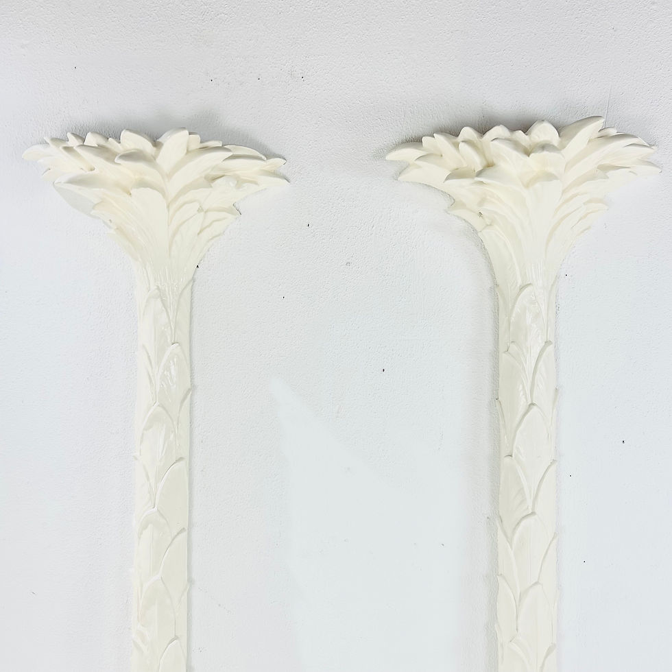 Thumbnail: #1626 Pair of Palm Tree Torchiere Lamps in the Style of Dorothy Drap
