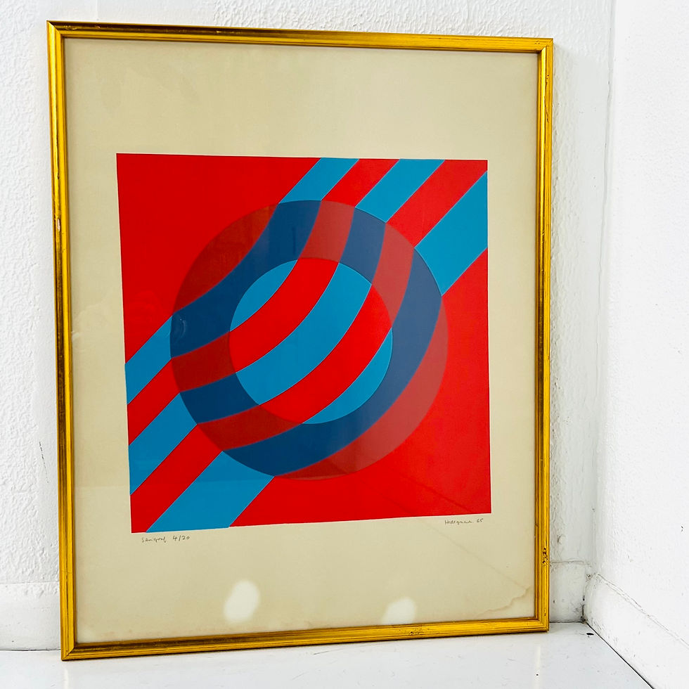 Thumbnail: #1242 "Circle With Wave" Serigraph by Peter Hedegaard