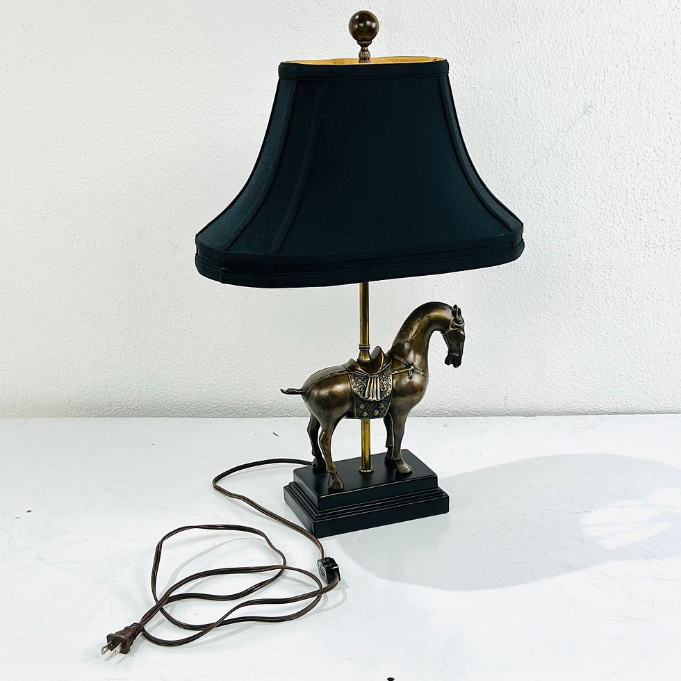 Thumbnail: #1416 Bronze Finish Horse Table Lamp