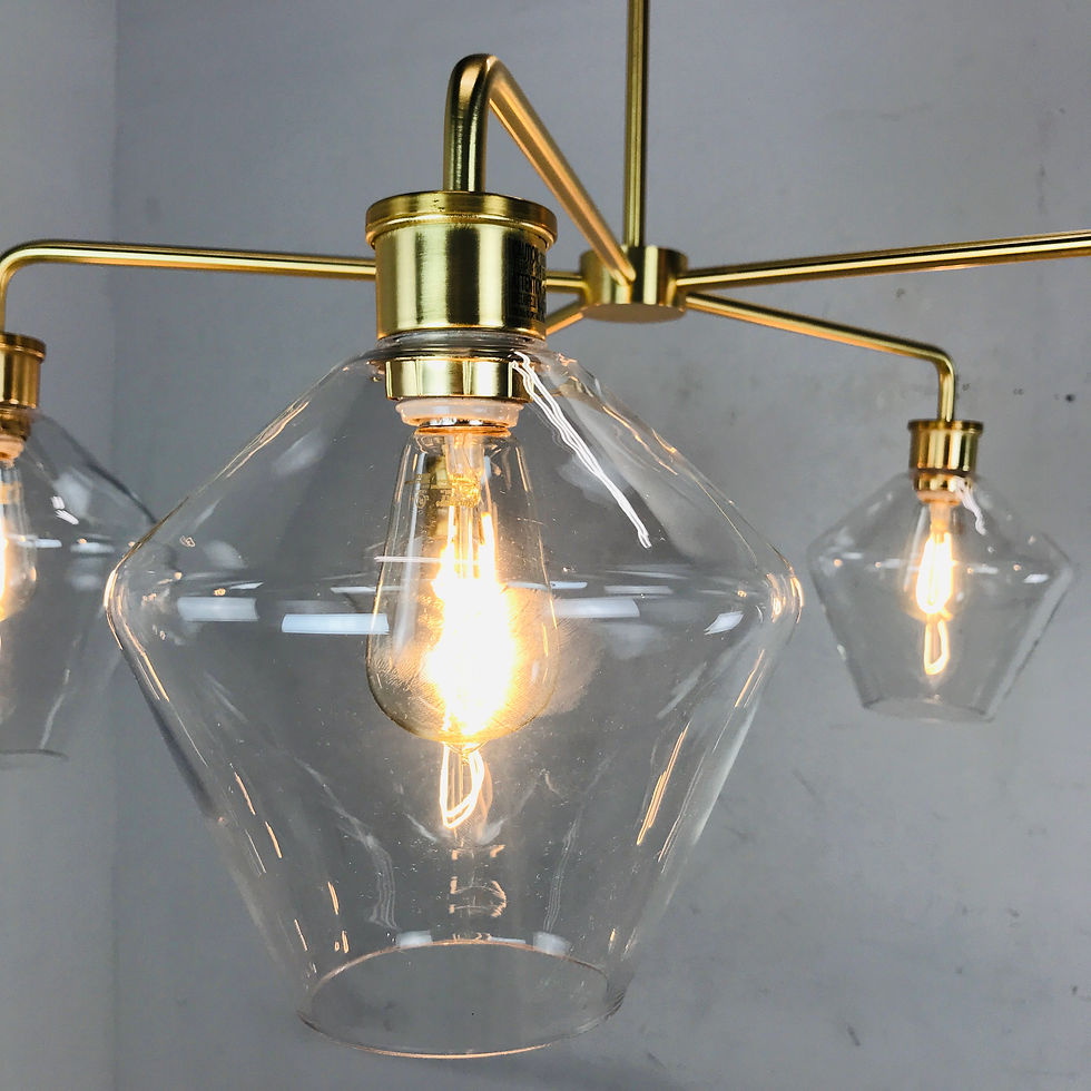 Thumbnail: #5067 Five Arm Glass Pendant Light