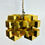 Thumbnail: #1739 Curtis Jeré Brass Cubist Chandelier, Signed (2 Available)