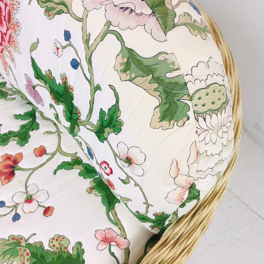 Thumbnail: #6048 Curved Woven Wicker Sofa